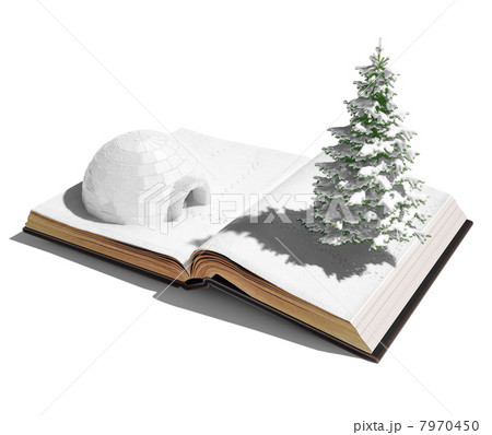 igloo on the open book igloo on the open book 7970450