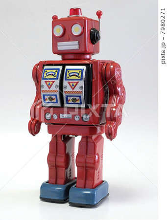 ブリキのロボット 赤の写真素材 [7980271] - PIXTA