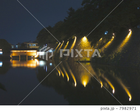福井城 石垣夜景 7982971