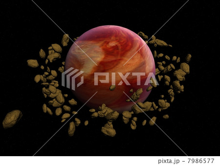 far-out planet in a space and asteroids 7986577