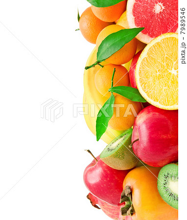Set of fruits isolated on white background 7989546