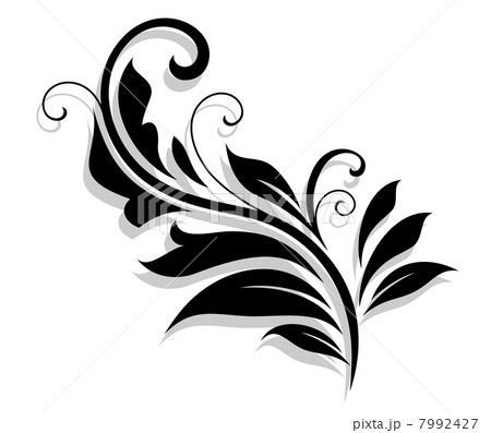 Decorative floral design element 7992427