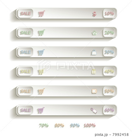 Button paper 3D color vector web 7992458