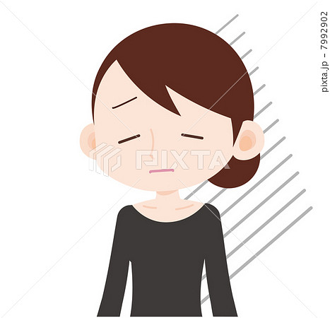 女性　上半身　憔悴 7992902