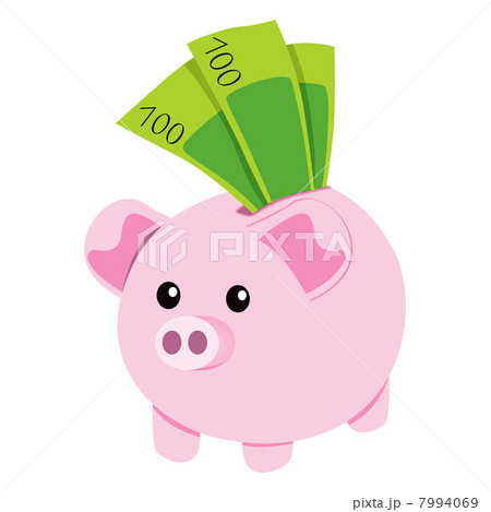 Piggy Bank and Notes 7994069