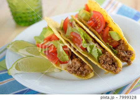 Tacos with ground beef and vegetables 7999328