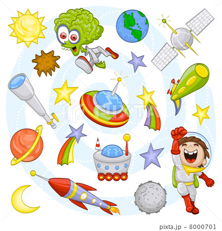 Cartoon outer space set Cartoon outer space set 8000701
