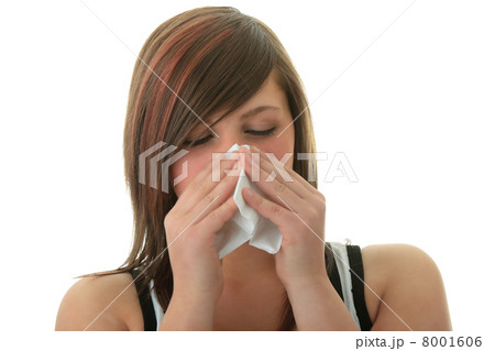 Young woman with allergy or cold 8001606