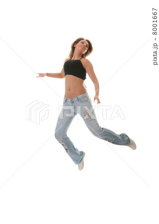 Young female dancing jazz modern dance Young female dancing jazz modern dance 8001667