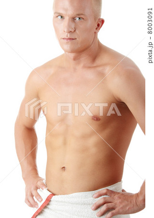 Muscular sexy man wrapped in the towel Muscular sexy man wrapped in the towel 8003091
