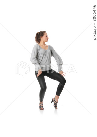 Young woman training rumba dance Young woman training rumba dance 8005446