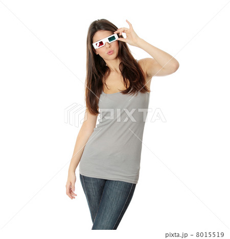 Woman with 3d glasses Woman with 3d glasses 8015519