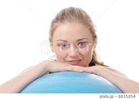 Young happy woman doing fitness exercise Young happy woman doing fitness exercise 8015854