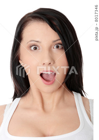 Shocked woman portrait Shocked woman portrait 8017346