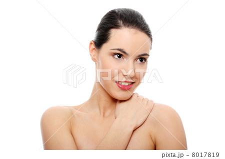 Close-up portrait of young beautiful woman face Close-up portrait of young beautiful woman face 8017819