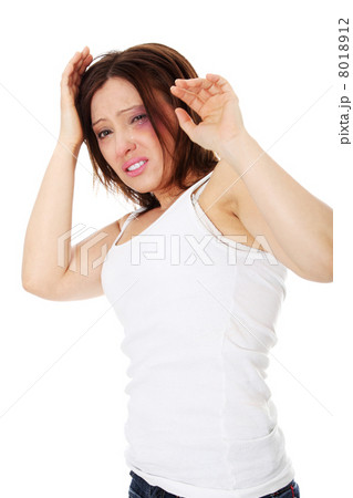 Sad abused mature caucasian woman 8018912