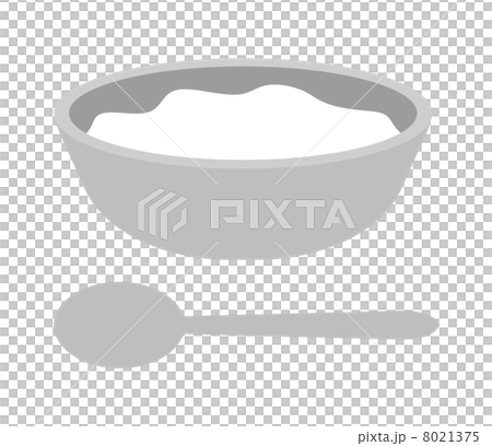 Yogurt and spoon 8021375