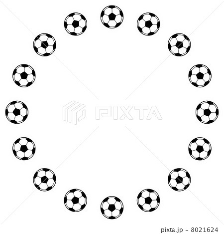 サッカーボールのフレームのイラスト素材 8021624 Pixta