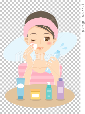 A woman trying a lotion A woman trying a lotion 8023691