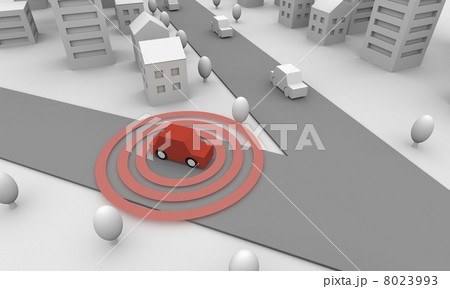 道と車の位置情報 8023993