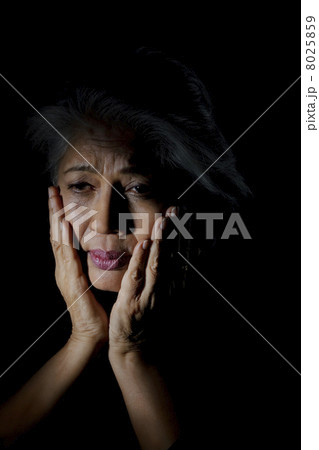 Old woman feeling depressed 8025859