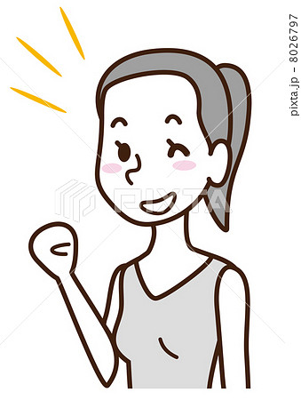 元気 ポニーテールの女性 元気 ポニーテールの女性 8026797