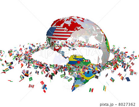 国旗の地球 国旗の地球 8027362