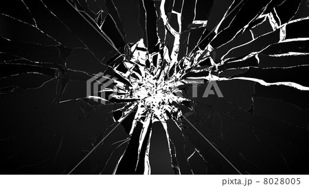 Demolishing: pieces of cubic shattered glass isolated Demolishing: pieces of cubic shattered glass isolated 8028005