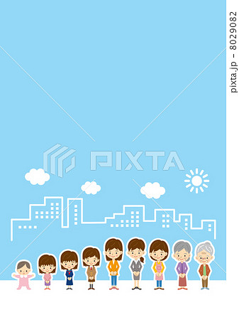 女性の一生のイラスト素材 女性の一生のイラスト素材