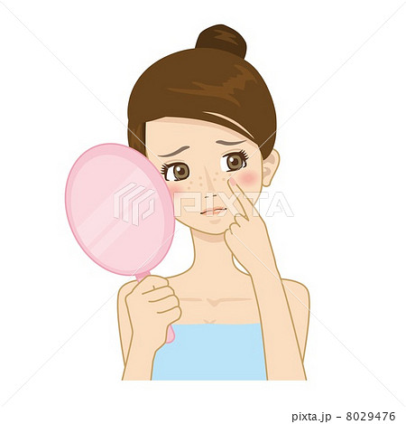 シミに悩む女性【アニメ風・シリーズ】 8029476
