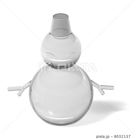 お辞儀をしているガラスの雪だるま 8032137