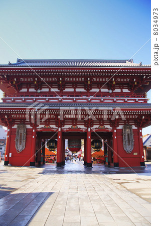 東京都・金龍山浅草寺の宝蔵門 東京都・金龍山浅草寺の宝蔵門 8034973