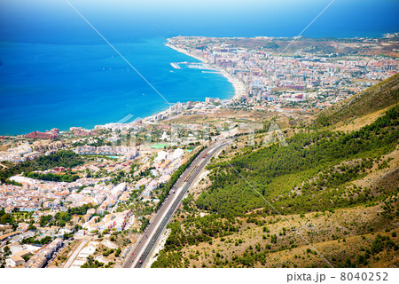 Aerial Panoramic View of Costa del Sol, Benalmadena, Spain 8040252