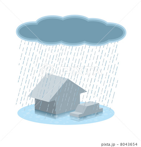 大雨　洪水 8043654