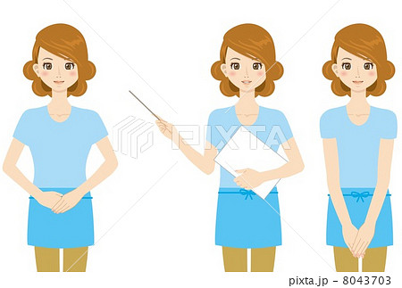 エプロン姿の女性セット 8043703