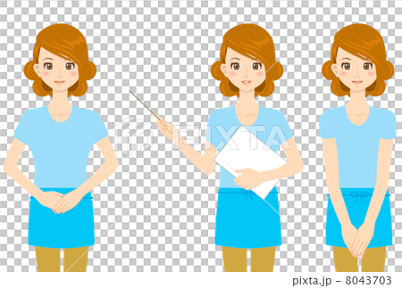 エプロン姿の女性セット 8043703