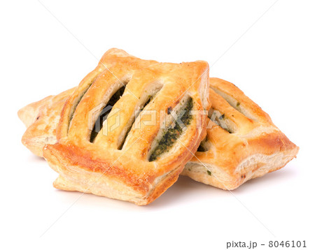 Puff pastry bun isolated on white background. Puff pastry bun isolated on white background. 8046101
