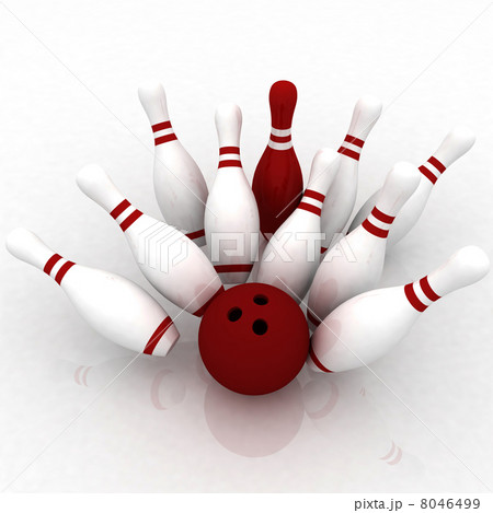 Bowling ball crashing into the pins Bowling ball crashing into the pins 8046499