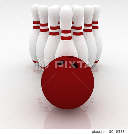 3d render of bowling on white background 8046553