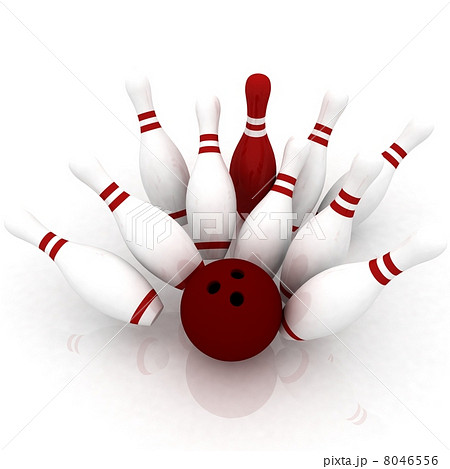 Bowling ball crashing into the pins Bowling ball crashing into the pins 8046556