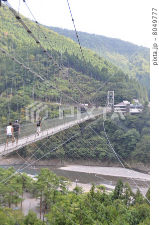 日本一長い生活用鉄線の吊り橋　谷瀬の吊り橋 8049777