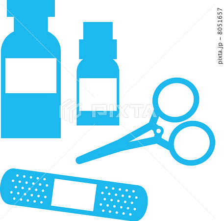 消毒薬と絆創膏のピクトグラム 消毒薬と絆創膏のピクトグラム 8051657