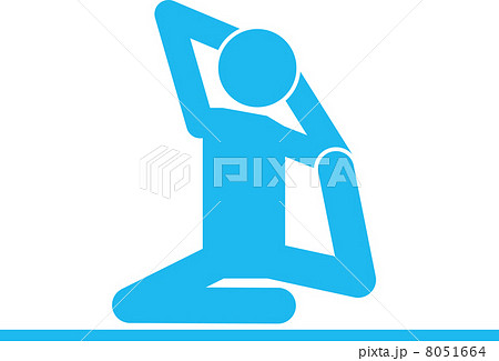 ヨガの鳩ポーズのピクトグラム 8051664