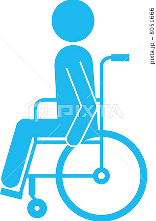 車椅子に乗る人のピクトグラム 8051666