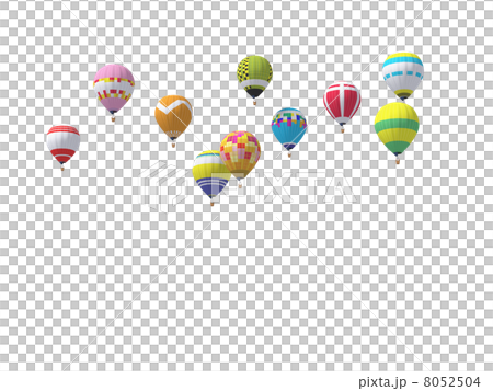 浮かぶ熱気球 8052504
