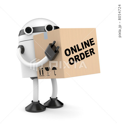 Robot with cardboard box Robot with cardboard box 8054724