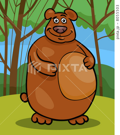 wild bear cartoon illustration 8055503
