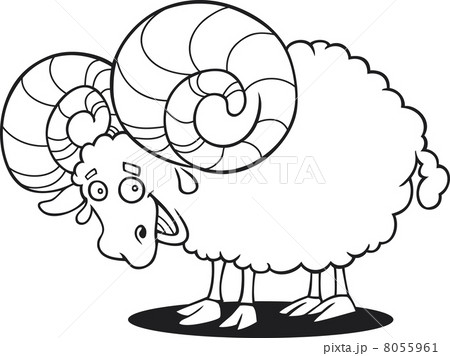 funny ram for coloring book 8055961
