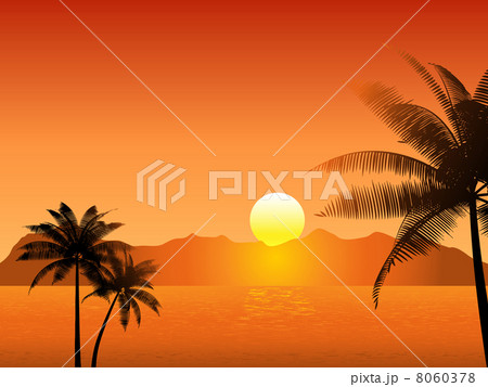 Tropical Sunsetのイラスト素材