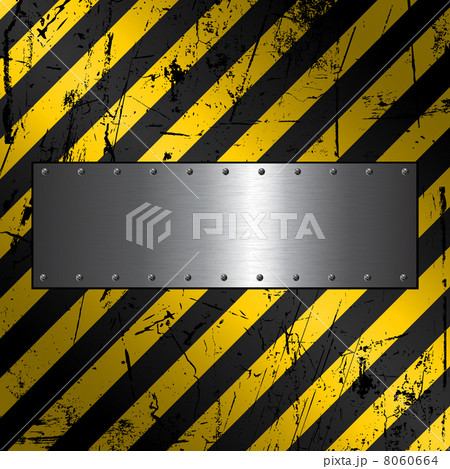 Metal plate on grunge background 8060664